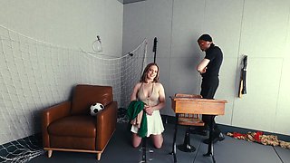 BDSM fetish video with sweet Lana Analise being spanked - HD