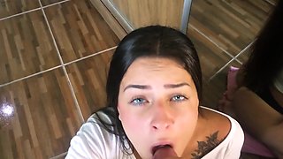 Pov Cum Facial At 11.52 EMMA JUICY Blue Eyes BLOWJOB FINISH Cumshot - Home Made Honey - Emma j