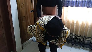 Dirty Aunty Fucked by Her Stepson While Cleaning House