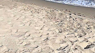Teacher Wife's Public Beach Pee Compilation - Naked & Caught!