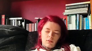 Hot redhead amateur teen girl riding and jerking boyfriend
