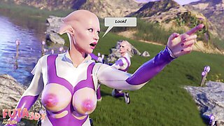 Lissome Alien's big cock scene