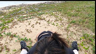 Anal Day at the Beach with Horny Voyers