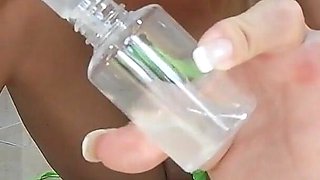 Neon Green Bikini Squirting Pussy
