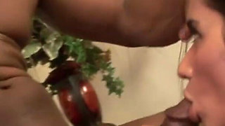 White Horny Chick Is Sitting on Black Dude's Face
