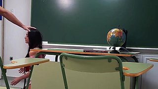 Depraved Teacher Fucks with the Young Student at School