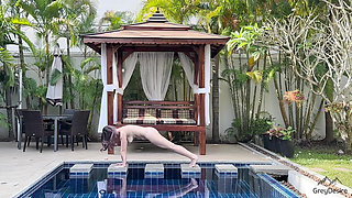 Nude Yoga: Balance Practice Workout - Grey Desire