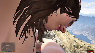 Amanda De Santa cheats husband with trevor in 2,619 feet mountain