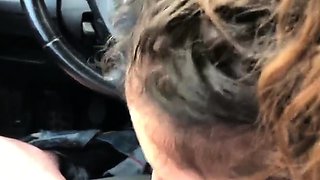 Blowjob in a Car with a Messy Ending