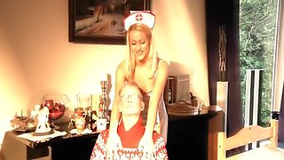 Old pacients gets DP with their sexy nurse