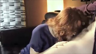 Amateur Red Head Blowjob and Swallow CFNM