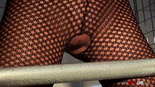 Natalia Forrest gets bound in a cag