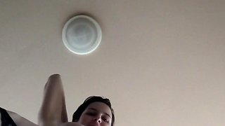 Busty brunette anal solo masturbation