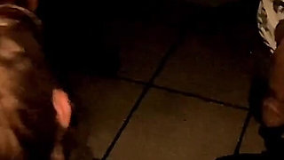 Married Slut Wife Blowbang Swallowing Cum in Adult Video Store Whore Moan