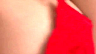 Alone on the sofa with her holes full