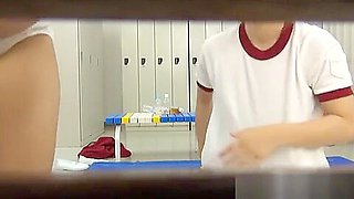 Japanese AV teen 18+ in school uniform has hardcore group sex