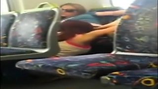 Caught Teen Girls eat Pussy on public Bus