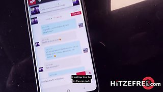 Filthy car park fuck with blonde silicone chick Angel - Hitzefrei