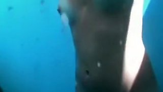 Someone with a spy cam records naked darlings underwater