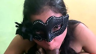 Sexy Mexican swallows a cock and swallows the cum , Submissi