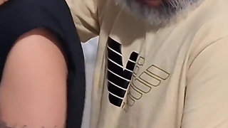 Slutty Student Gets Cumshot in Public on the Bus