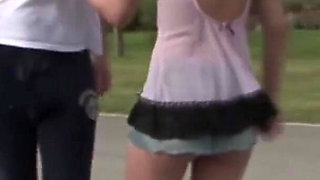 Three stunning chick get plowed by two lucky guys