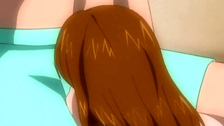 Anime babe giving multiple blowjobs in orgy