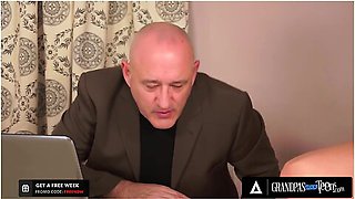 Petite And Naughty Gina Gerson Gets A Lesson By A Old Man And Is Dick