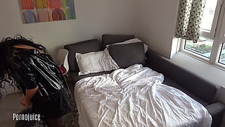 Hotwife Angel Sinn Shows off Her Pvc Wear to Her Secret Black Lover
