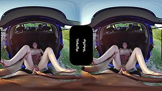 Leggy girl hot VR porn video