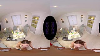 Special Birthday Cake - Big Tits Brunette Fucks In The Kitchen And Living Room Pov