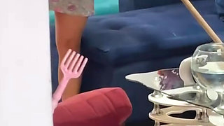 The neighbor at home