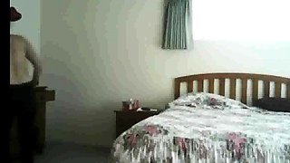 spying on stepmom as she lotions her pussy