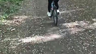 A Bike Ends with a Hot Blowjob in the Forest