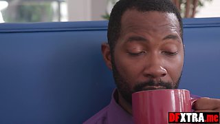 Waitress served her holes for BIG BLACK DICK guests