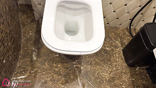 Morning yellow pissing compilation in toilet! Hairy unshaven pussy! Female POV!