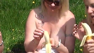 Outdoor Lesbian Playtime
