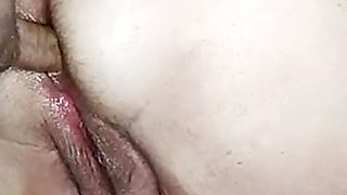 stepson finished in my ass and then fucked in my pussy and filled it with cum