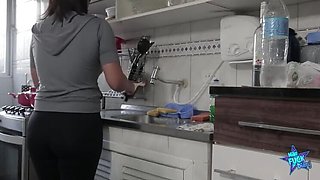 Mike Pounds Married Slut's Big Ass While Cuckold Jerks Off - Hot Anal Fuck!