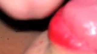 Milking My Husband's Cock and Licking All the Cum