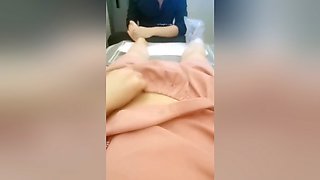 Beautiful Chinese female engages in sexual activity with her boyfriend while being drilled.