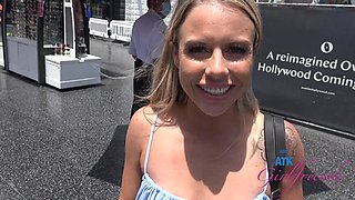 A story with Summer Vixen in a car, showcasing her blonde charm.