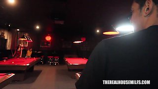 Cheating Young Wife On Pool Hall - Cumshot