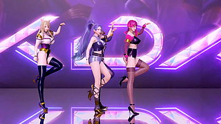 R18-MMD Stellar - Marionette KDA Girls Striptease Dance