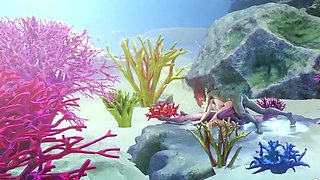 Big tits 3d babe fucking with sea monsters