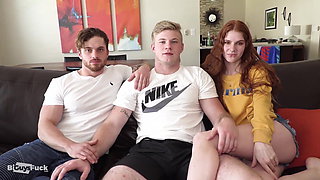 Beefy Ginger Dom Tops Football Star And His Girl