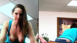 Jessy's Bare Breasted Strapping