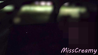 Sharing my slut wife with a stranger in car in front of voyeurs in a public parking lot - #2 - MissCreamy