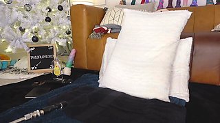 Blonde milf is enjoying her fuck machine