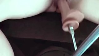 Control my German wife with a new BBC in the fuck machine until orgasm